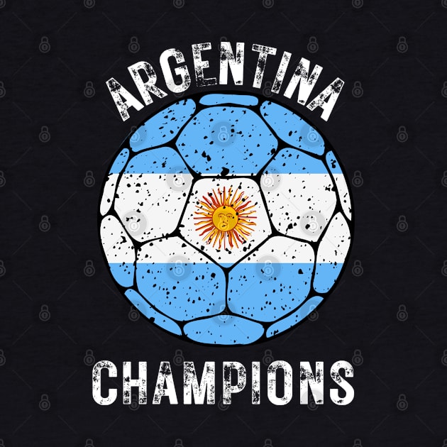 Argentina Soccer - Argentinian Football Distressed Letters and Ball by jackofdreams22